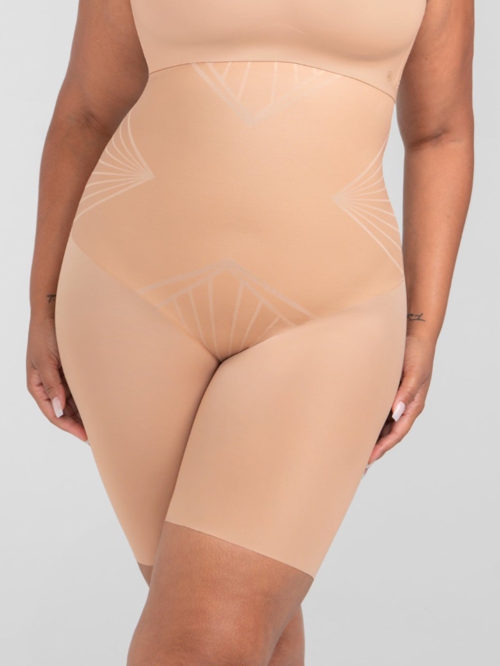HONEYLOVE -  ShadowSculpt High-Waist Shapewear Sculpt Tan Nude Short - 2X